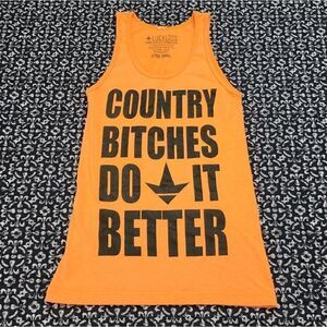 Luckless Orange Country Girl Western Concert Festival Graphic Tank Top